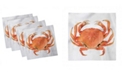 Ambesonne Crabs Set of 4 Napkins, 12" x 12"